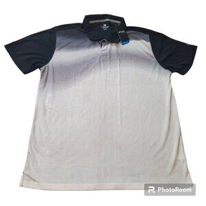 Etonic mens shirt Black/gray Collared Short Sleeve Size 2XL lightweight new